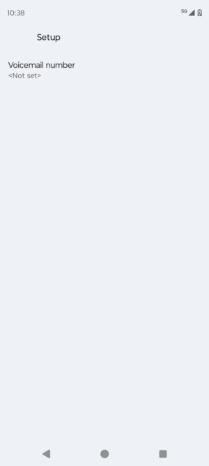 Select Voicemail number