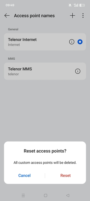 Select Reset