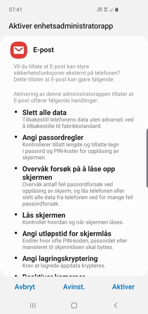 Velg Aktiver