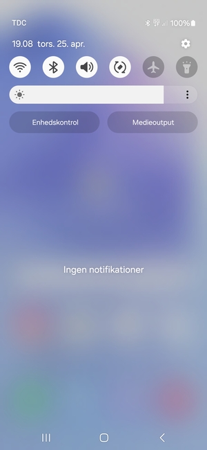 Aktiver topmenuen igen