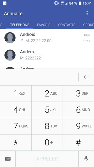 Appuyez longuement sur le numéro 1