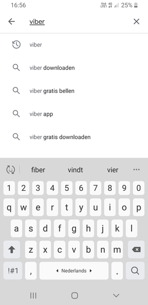 Voer de app-naam in en selecteer Zoeken