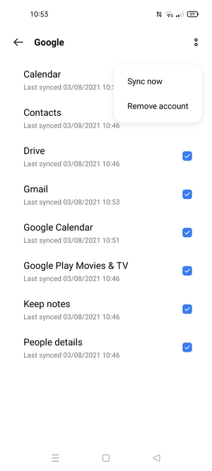 Select Sync now