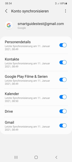 Wählen Sie die Menü-Taste