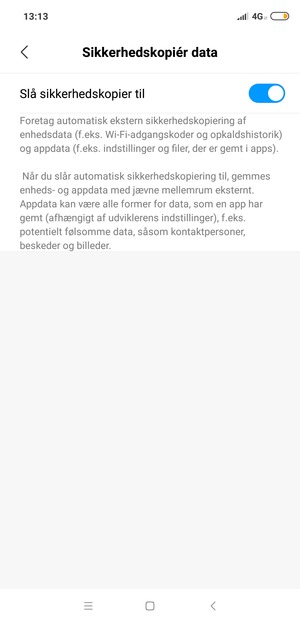 Vælg Tilbage-knappen