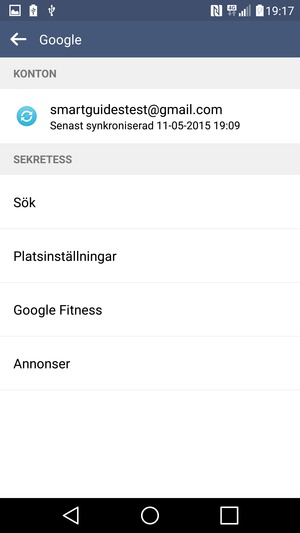 Tryck på ditt konto