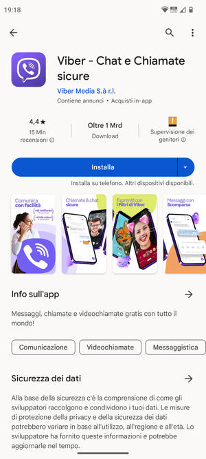 Seleziona Installa