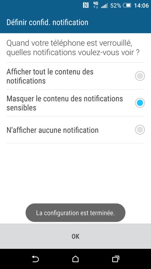 Sélectionnez OK