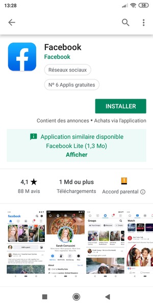 Sélectionnez INSTALLER
