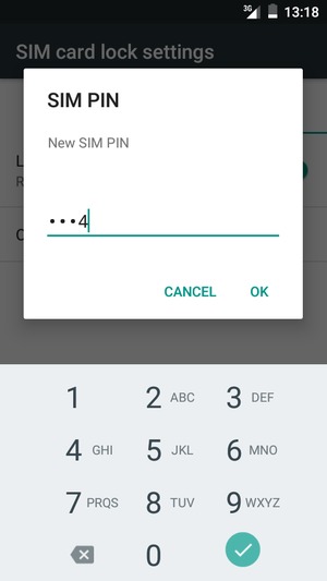 Enter your New SIM PIN and select OK