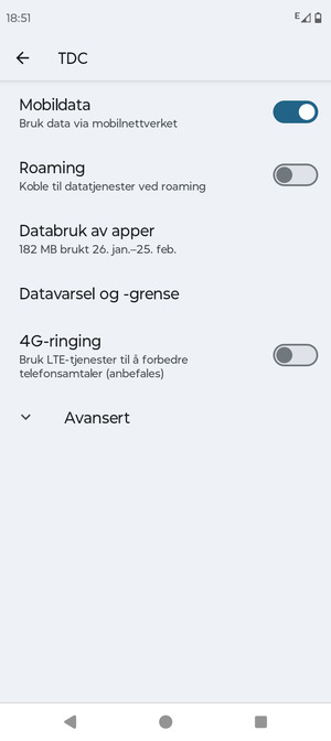 Velg Avansert