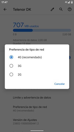 Seleccione la opción deseada