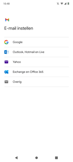 Selecteer Outlook, Hotmail en Live