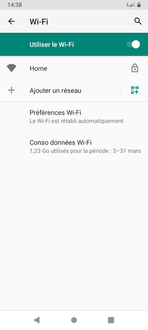 Sélectionnez le réseau sans fil auquel vous souhaitez vous connecter
