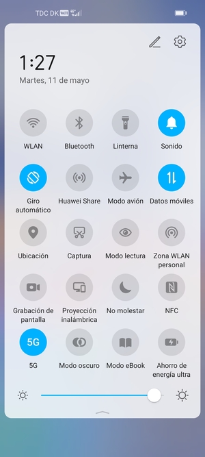 Ajuste el brillo al nivel requerido
