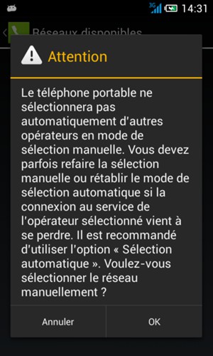 Sélectionnez OK