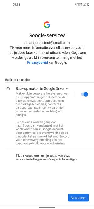 Selecteer Accepteren