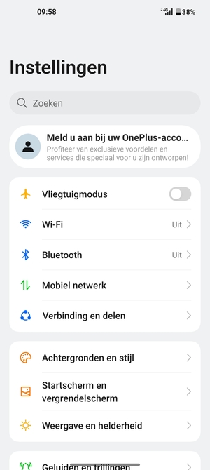 Selecteer Mobiel netwerk