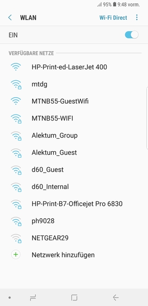Wählen Sie das Wireless-Netzwerk, zu dem Sie eine Verbindung herstellen möchten