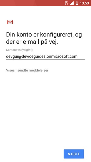 Giv din konto et navn og vælg NÆSTE