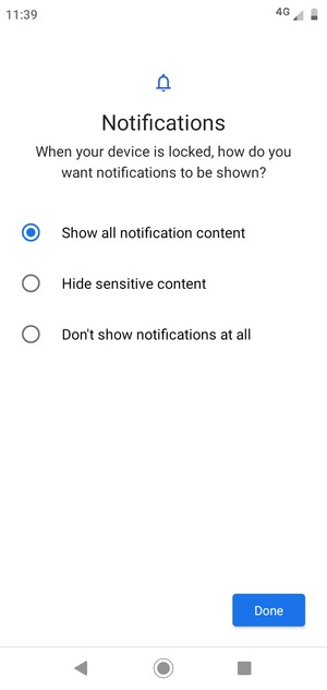 Select your preferred option and select Done