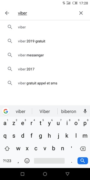 Saisissez le nom de l'appli et sélectionnez Rechercher