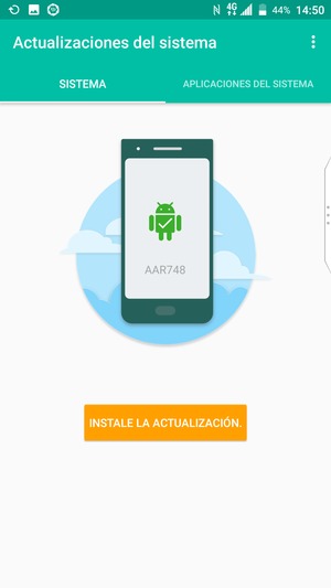Si el teléfono no está actualizado, seleccione INSTALE LA ACTUALICACIÓN