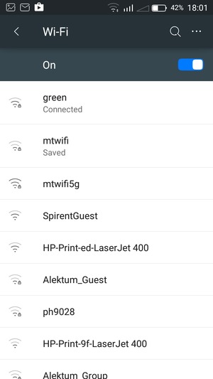 You are now connected to the Wi-Fi network