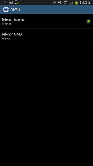 Wählen Sie den Internet-Zugangspunkt