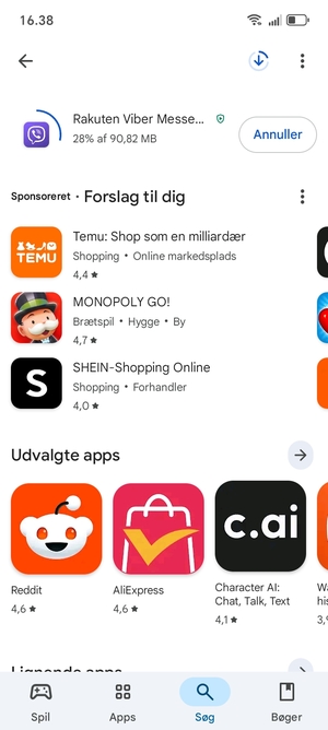 Afvent at installeringen er afsluttet