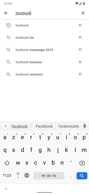 Saisissez le nom de l'appli et sélectionnez Rechercher
