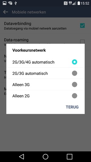 Selecteer uw voorkeursoptie