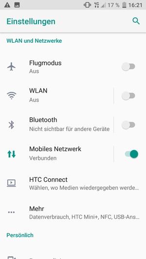 Wählen Sie WLAN
