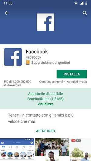 Seleziona INSTALLA
