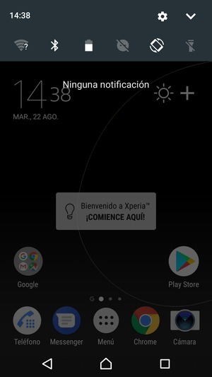 Deslice hacia abajo el menú superior de nuevo