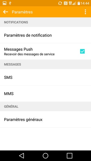 Sélectionnez SMS