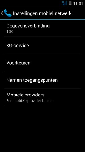 Selecteer 3G-service
