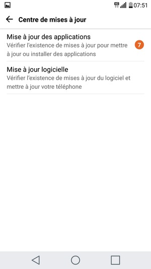 Sélectionnez Mise à jour logicielle