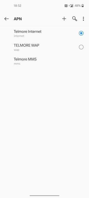 Seleziona il tasto Menu