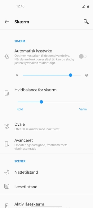 Vælg Avanceret