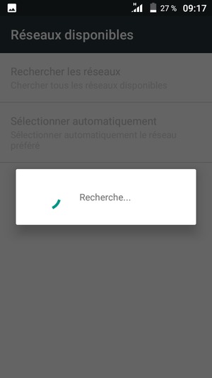 Veuillez attendre la fin de la recherche