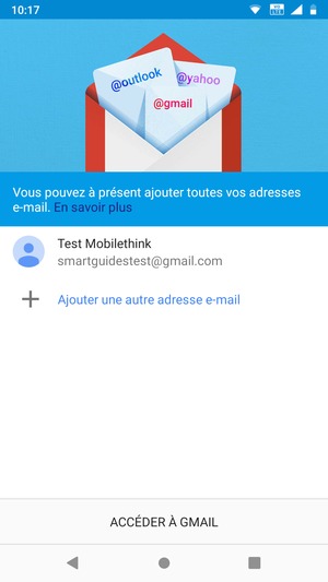 Sélectionnez ACCÉDER  À GMAIL