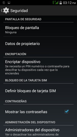 Seleccione Bloqueo de pantalla