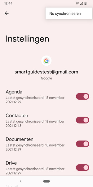 Selecteer Nu synchroniseren