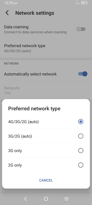 Select your preferred option