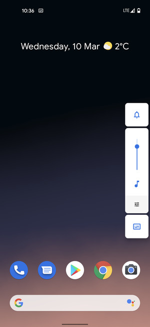 Continue to press to take the volume down to the required level