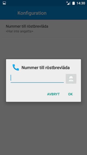 Ange Nummer till röstbrevlåda och välj OK