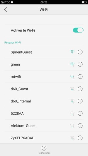 Sélectionnez le réseau sans fil auquel vous souhaitez vous connecter