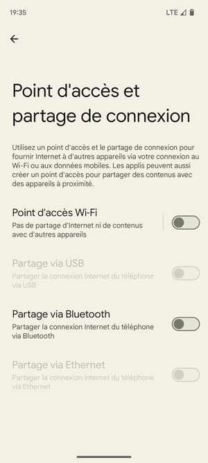 Sélectionnez Point d'accès Wi-Fi