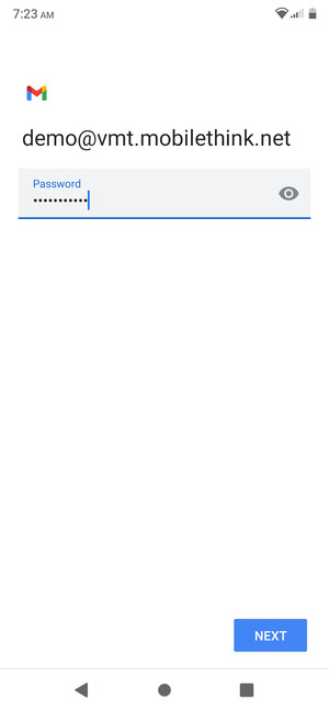 Enter your password and select NEXT